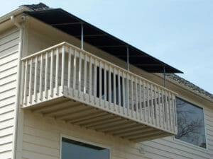Residential canvas patio canopy