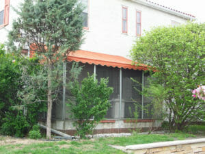 Screen porch with canvas patio top