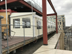 MN Restaurant with motorized retractable patio canopy and motorized screens