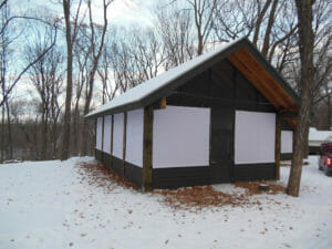 Custom roll porch curtains by Acme Awning in Minnesota