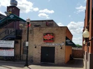 Acme Awning custom alley and stairway awnings with graphics