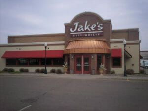 Classic awnings with hard valance and no end panels complete this restaurant's look