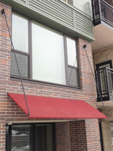Suspension rod awning