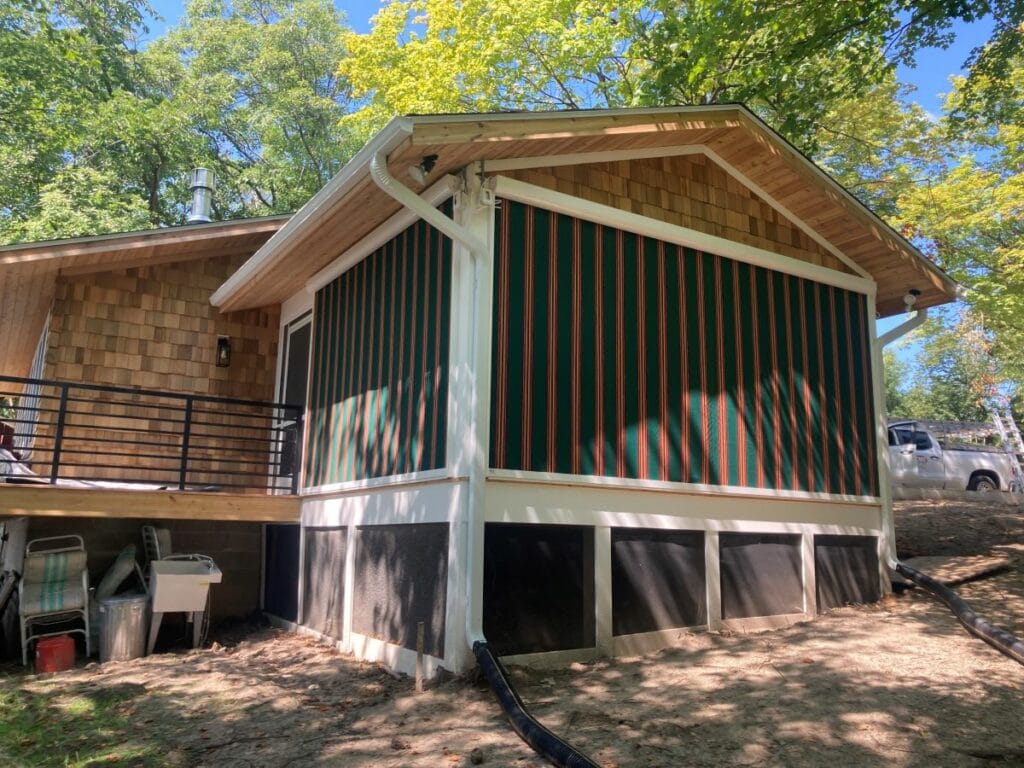 Canvas cover for a screen porch in MN
