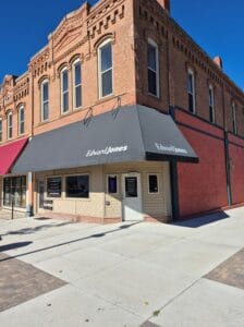 Corner awning in Belle Plaine by Acme Awning