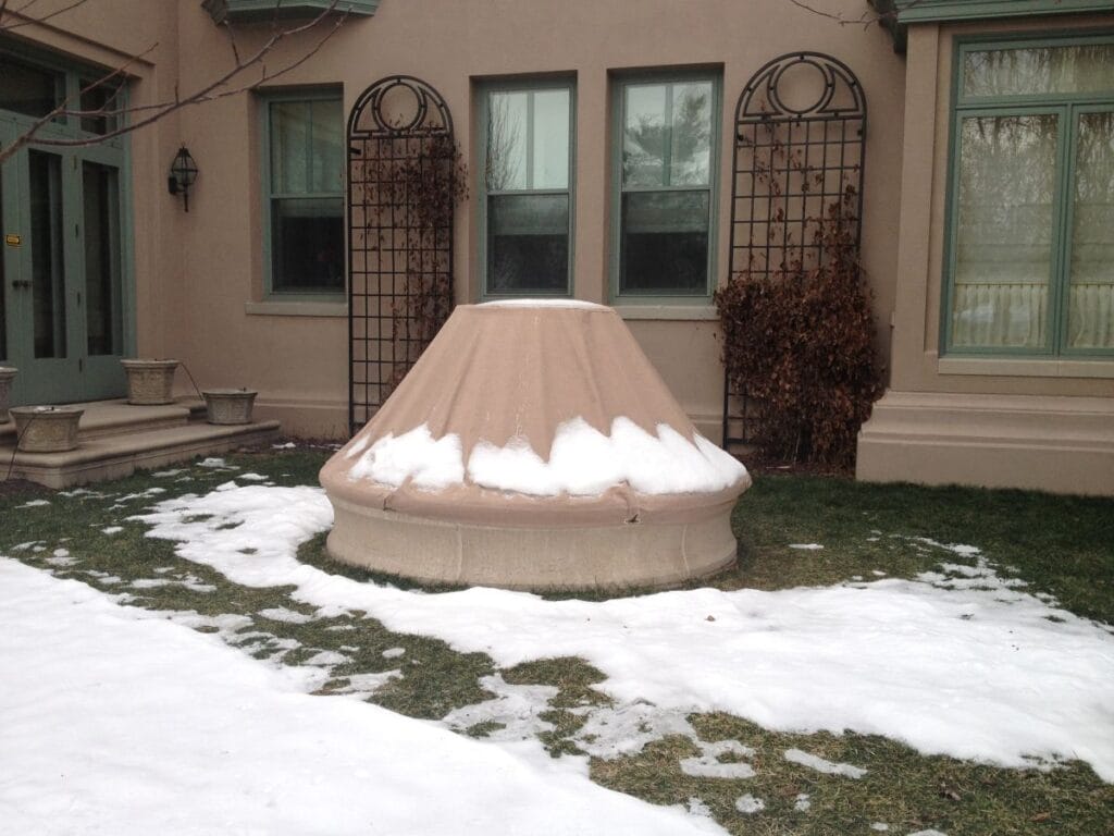 Custom fountain cover in the Twin Cities