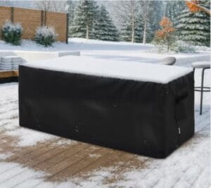 Winter cover on an outdoor kitchen in Minnesota