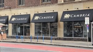 Custom graphics on Cambria Awnings in Minneapolis