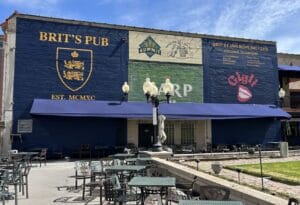 Brit's Pub lawn bowling patio in MN