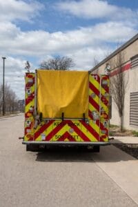 Fire truck with custom cover