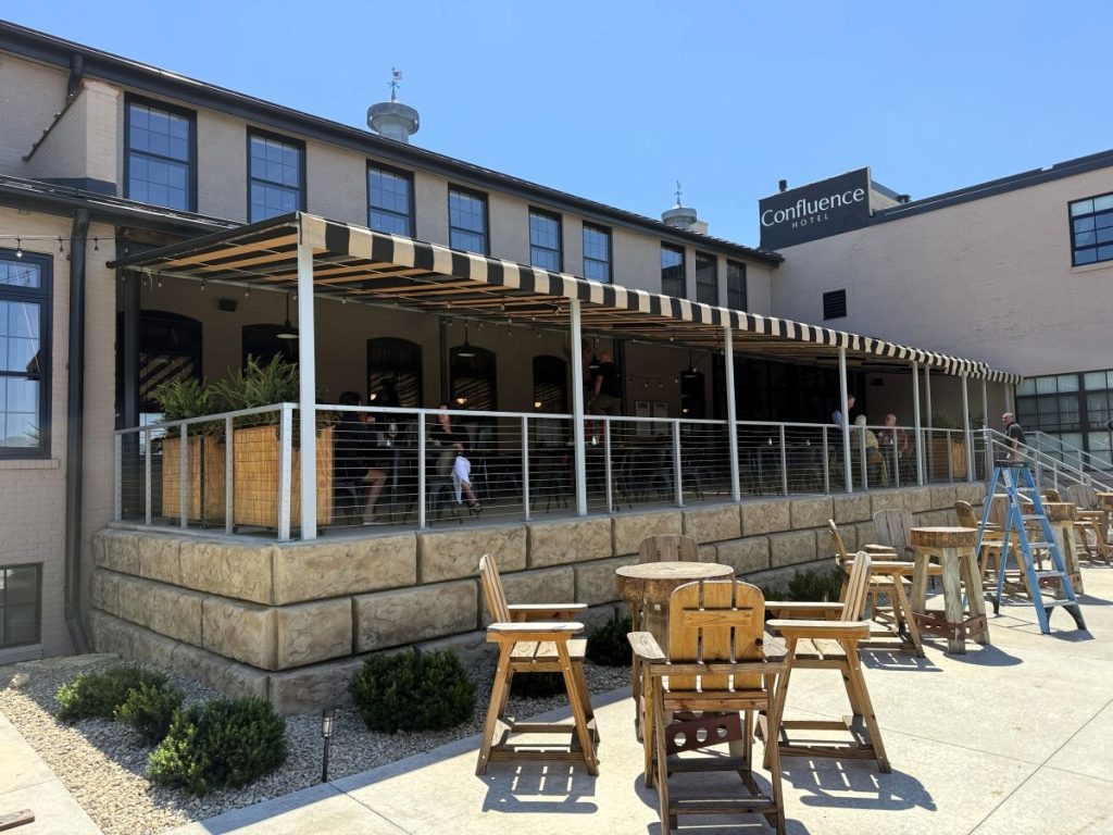 Confluence Hotel with a Seasonal Canvas Patio Top